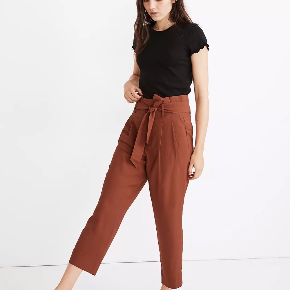 Madewell Drapey Paperbag High-Rise pant
